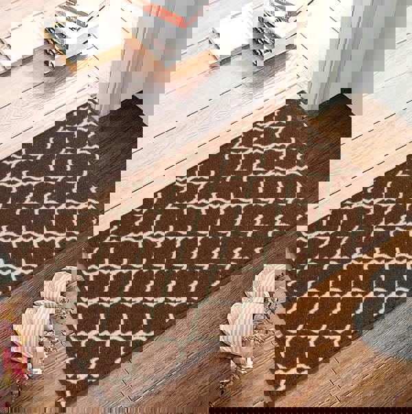 Smart Living Trellis Gel Mat - Brown Cream