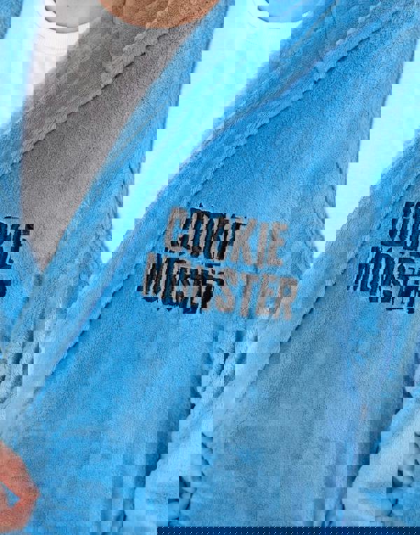 Sesame Street Unisex Blue Character Hooded Bathrobe