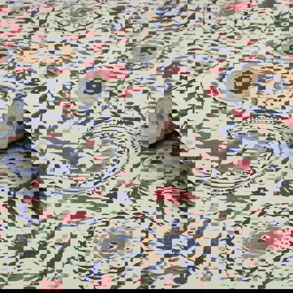 Joules Festival Flowers Wallpaper - Antique White - 10m