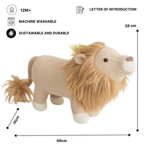 CROCHETTS Set of 2 cotton lion plush toys (Large + Mini) PLTR13LTM131