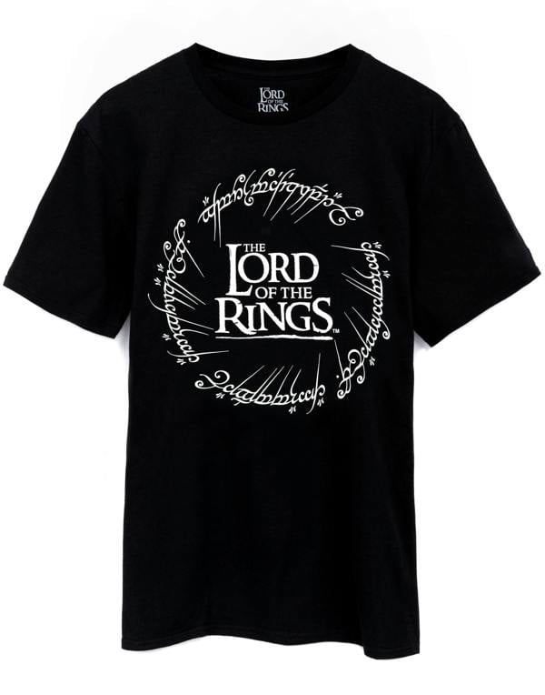 Lord Of The Rings Mens Black Logo Short Sleeved T-Shirt