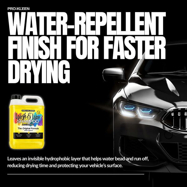 ProKleen Pro-Kleen 10 Litres Carnauba Wash and Wax Shampoo (Yellow - Lemon Fragrance)