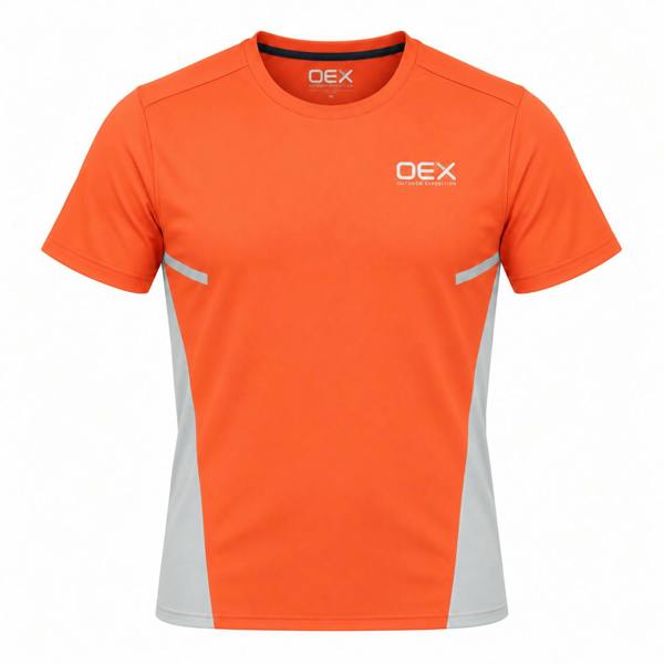 OEX Flash 2.0 T-Shirt Coral/Light Grey