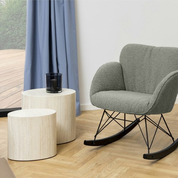 Furniture To Go Mice Oval Coffee Table Set in Light Oak