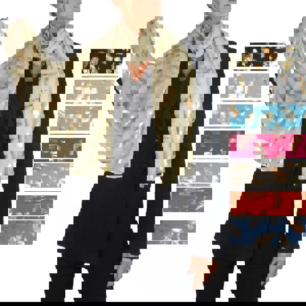 Paulo Due Gold Feather Print Soft Voile Lightweight Oversized Scarf