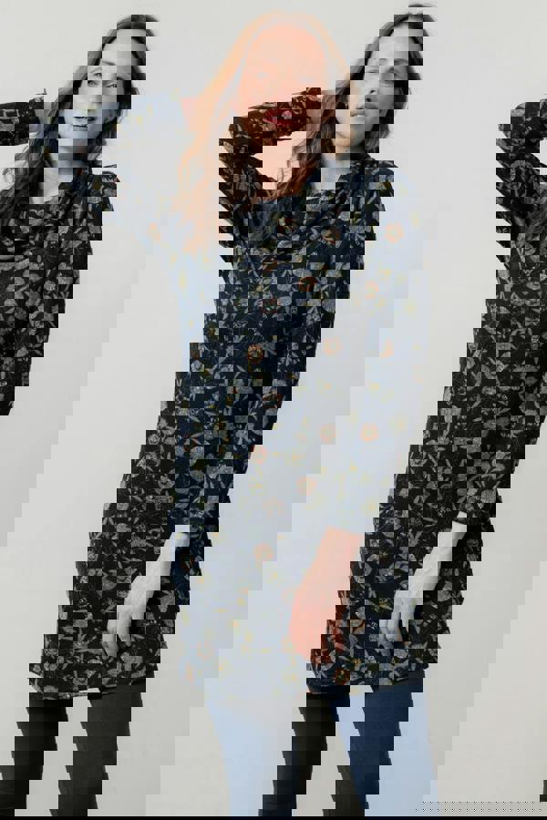 Lily & Me Winkleigh Cowl Neck Tunic Navy