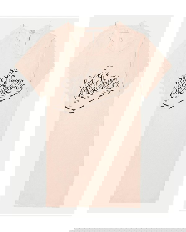 Maison Scotch Open Crew Neck Graphic Womens Tee