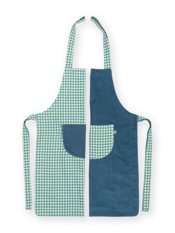 Kite Boys Organic Ocean Check Reversible Apron