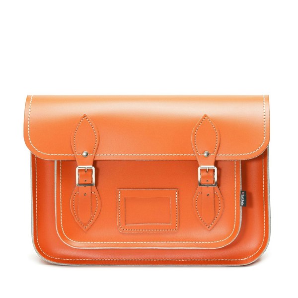 Zatchels Handmade Leather Satchel - Orange