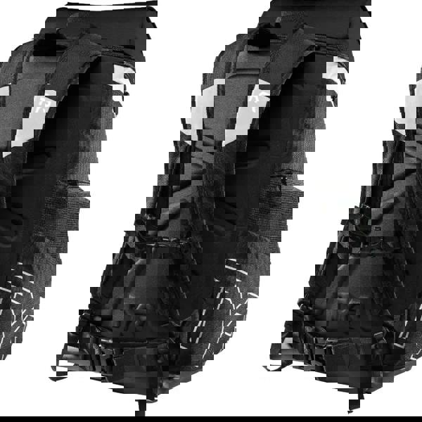 Black and white TYR Alliance Team Backpack 45L with padded straps