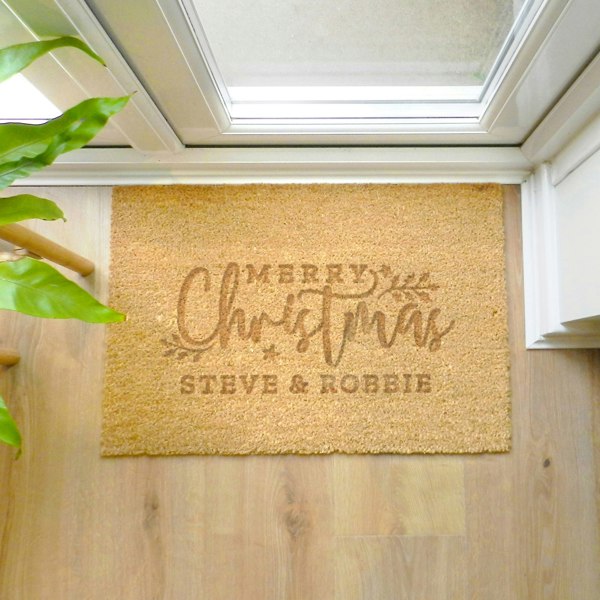 Personalised Memento Company Personalised Christmas Rectangle Indoor Doormat