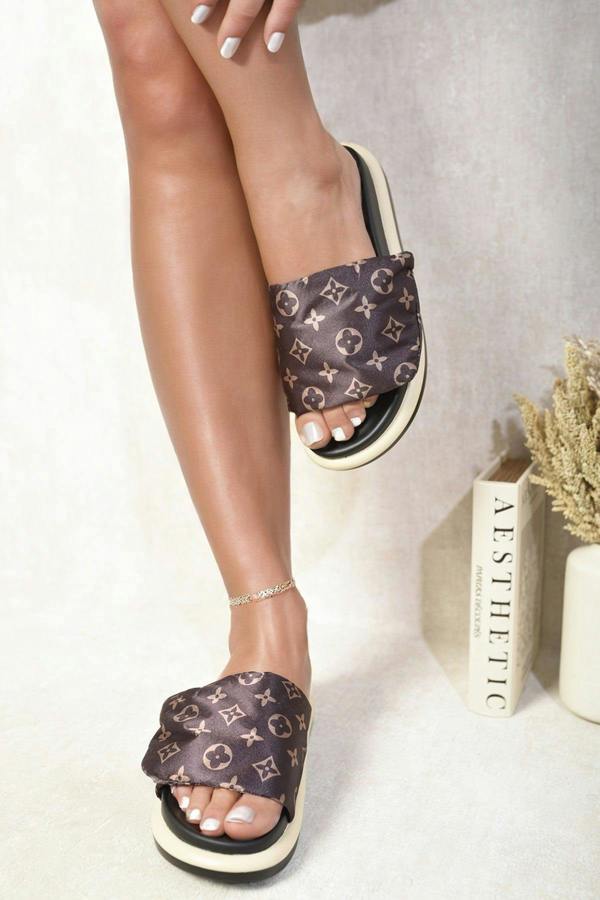 Josie Flatform Sandals - Brown