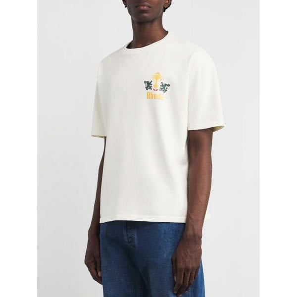 Rhude Tabaco T-Shirt   in  White