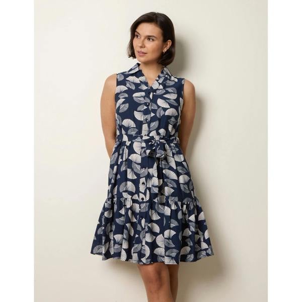 Blue Vanilla Sleeveless Shirt Dress