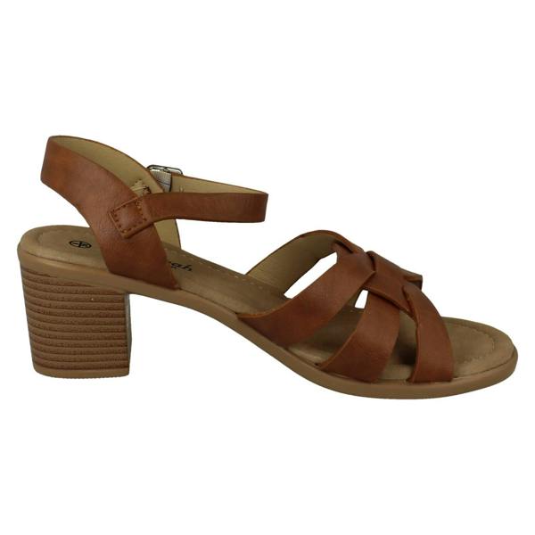 Savannah Ladies Savannah Buckle Fastening Heeled Summer Sandals F12102