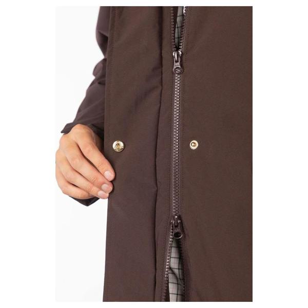 Rydale Bramham Ladies Full Length Coat two-way front zip detail