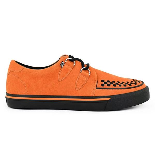 TUK Footwear TUK Pointed Creeper Sneaker Orange Cow Suede Platform Shoes - A9182