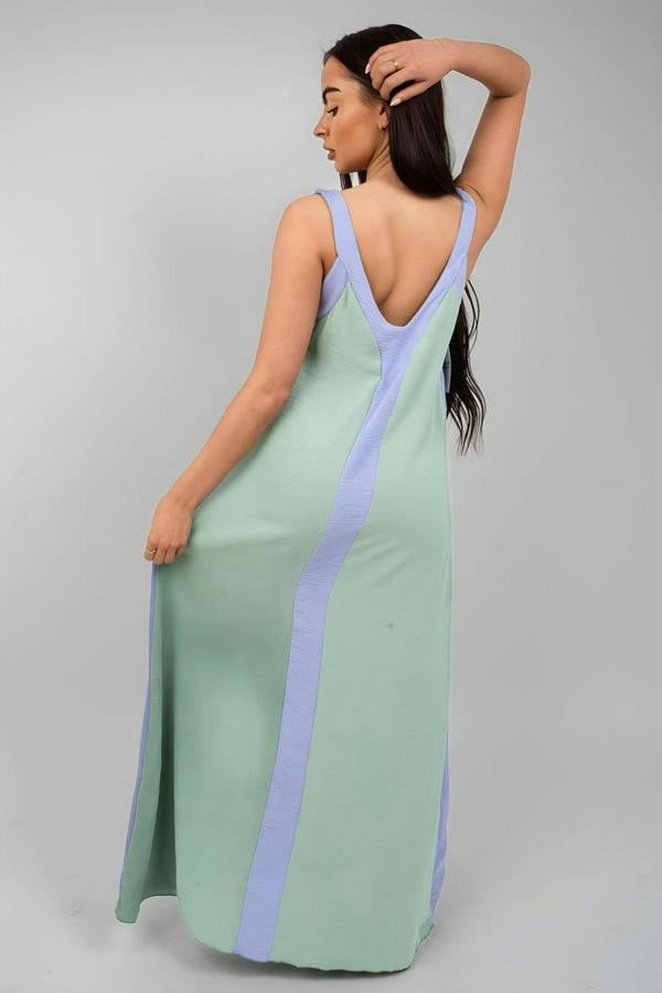 Bianca Two-tone Sleeveless Cami Maxi Dress - Lilac