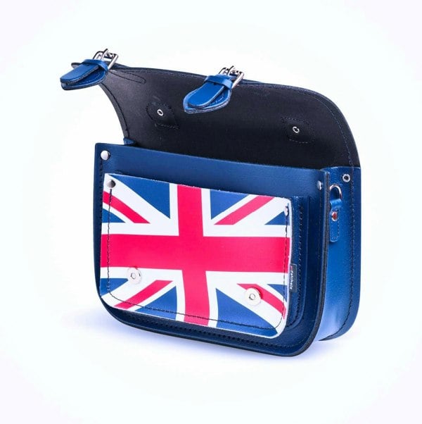 Zatchels Union Jack Midi Satchel - Royal Blue