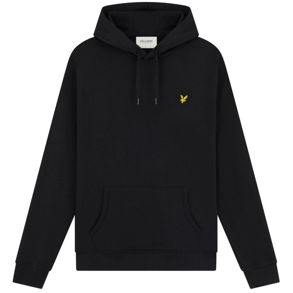 Lyle & Scott Branded Pull-over Hoodie - Jet Black