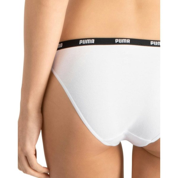 Puma 2-Pack Striped Logo Mid-Rise Strings, White