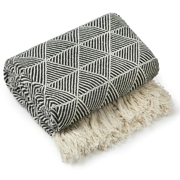 Zahra Black Throw 50x60"