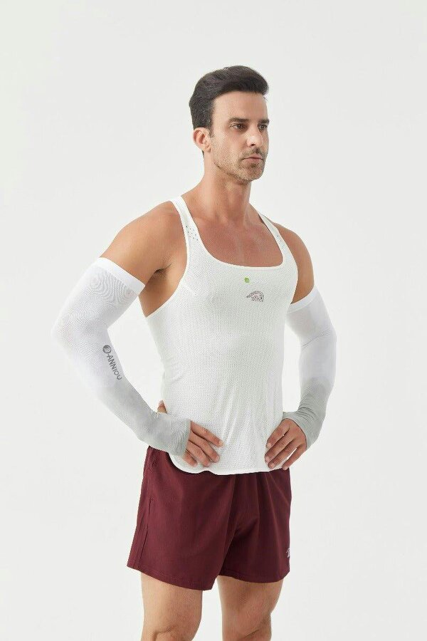 Anniou UPF 100 Gradient Arm Sleeves - Grey - One size