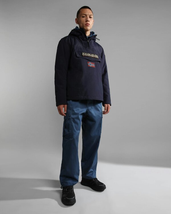 Napapijri Rainforest Winter 3 Mens Hooded Anorak - Blue Marine 176