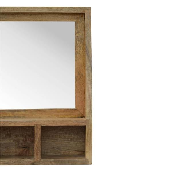 Artisan Furniture Solid Wood 5 Slot Floating Unit with Mirror