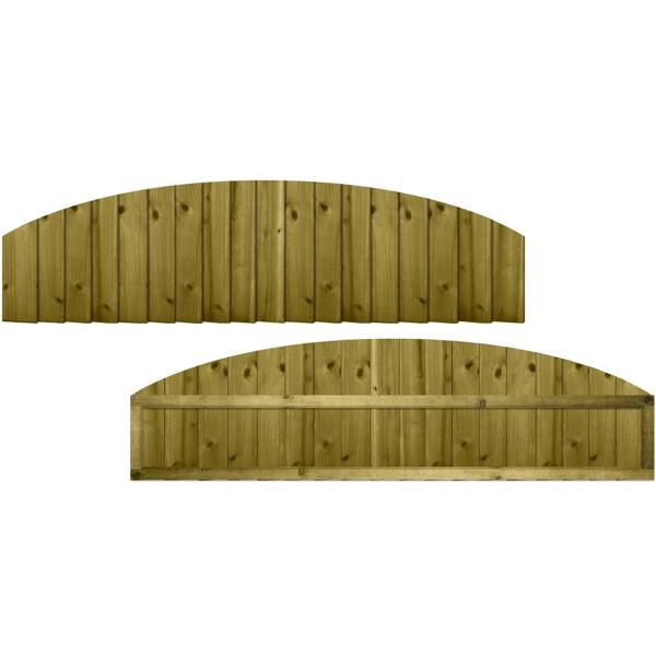 3 pack fence panel dome top feather edge fully framed [w.6ft x h.1ft] to shoulder 1