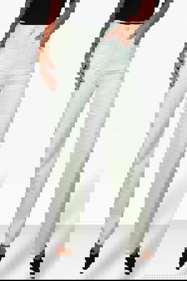 Paulo Due Womens High Waist Straight Leg Coloured Denim Jeans