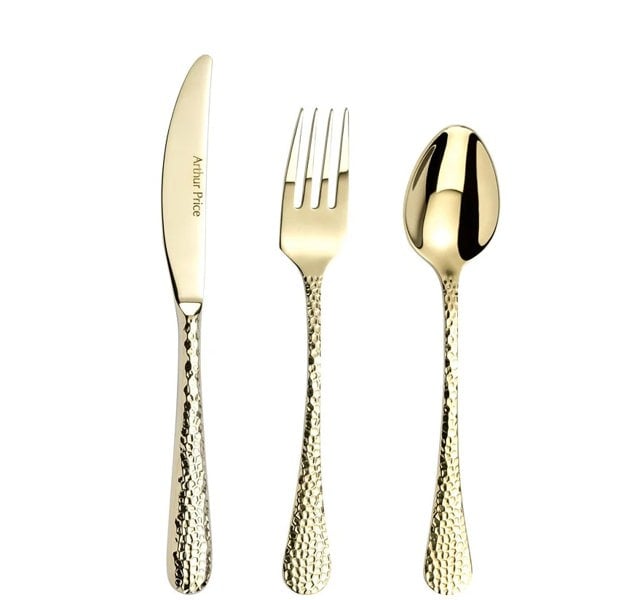 Arthur Price 'Champagne Avalon' Stainless Steel Gift Boxed Children's Cutlery Set Knife Fork Spoon