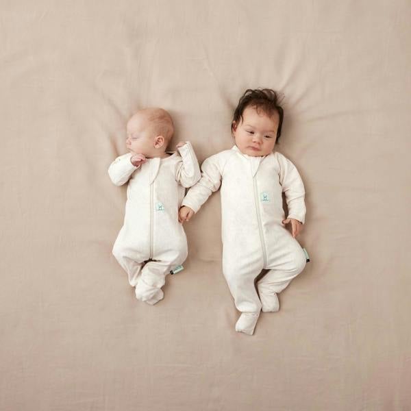ergoPouch - Organic Layers Long Sleeve Babygrow - Oatmeal - Mild 0.2 TOG