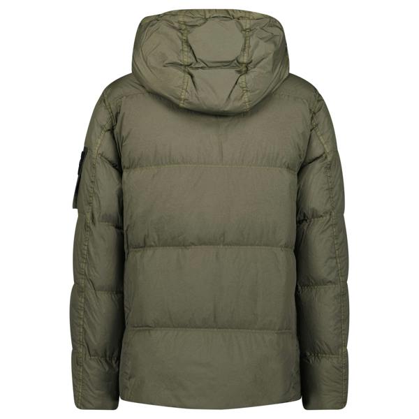 Stone Island Crinkle Reps NY Down Jacket Military Green - chancefashionco