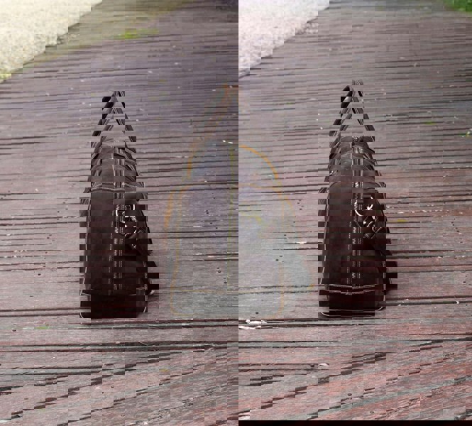 Touribag Genuine Leather Duffel Travel Bag - Vintage Brown