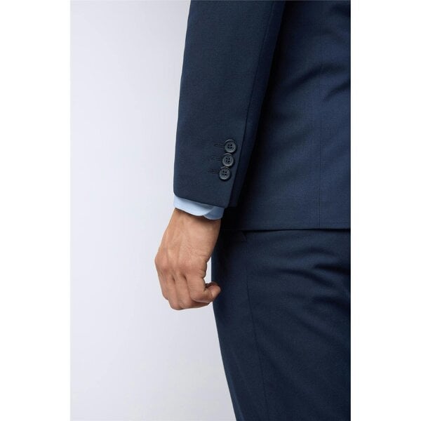 Limehaus Regular Fit Navy Stretch Trousers