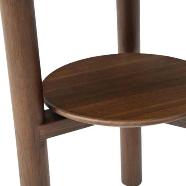 Willow Lamp Table with Shelf Timber Tobacco
