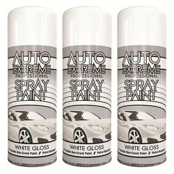 Auto Extreme 3X Auto Extreme White Gloss Spray Paint 400ml