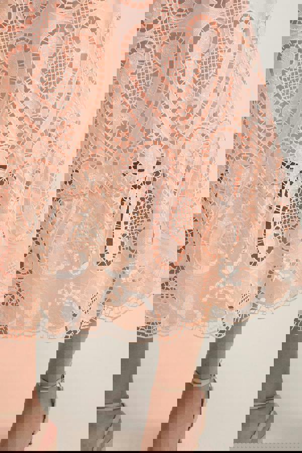 GWD Doris Pink Lace Midi Dress