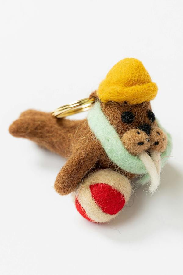 Wallace The Walrus Felt Keyring