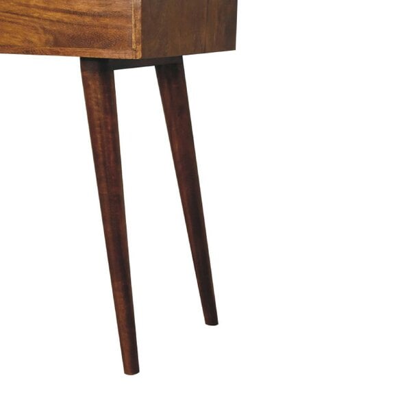 Wyld Haus Olbia Small Chestnut Mango Wood Foldable Mirror Dresser