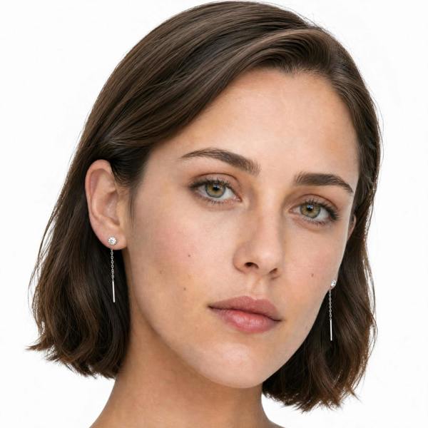 Gold Trip Single Crystal Threader Earrings