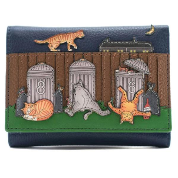 Mala Leather Alley Cats Genuine Leather RFID Tri-Fold Purse