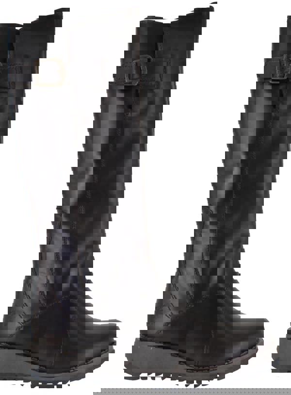 Fly London Mol 2 Womens Zip-Up Leather Wedged Knee High Leg Boots