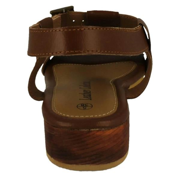 Leather Collection Ladies Leather Collection T-Bar Sandals F00452