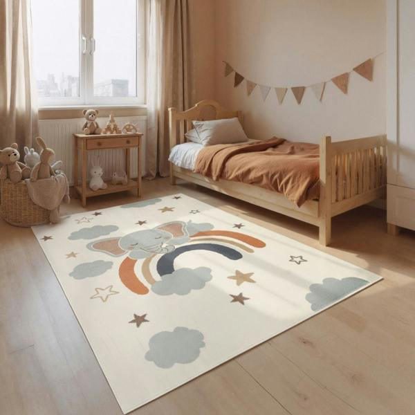 Adventures Kids Rug Dreamy Jumbo Cream Sound-absorbing Fun design rug
