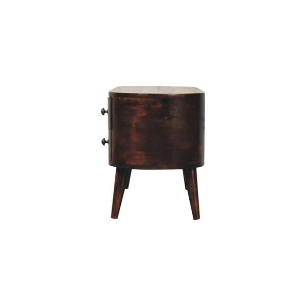 Artisan Furniture Solid Wood California Walnut Rounded Entertainment Unit