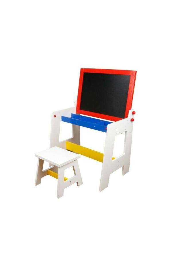 HYGRAD BUILT TO SURVIVE Kids Study Table 2 in 1 Blackboard + Drawing Table & Chair Set For Xmas Birthday