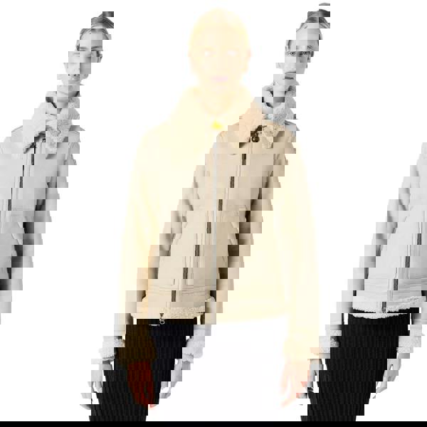 Parajumpers Gialean Special Oat Brown Leather Jacket