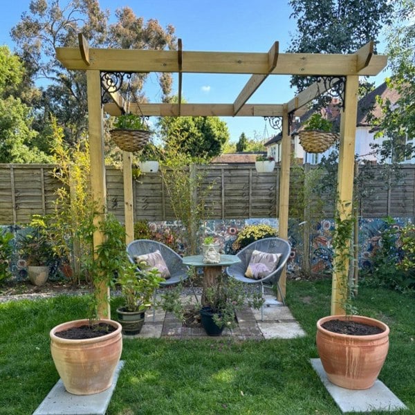 LayzeePergola Heavy Duty Timber Pergola | Complete DIY Kit | Treated Tanalised Redwood.